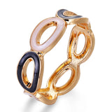 Vintage Drop Oil Metal Punk Bracelet Circle Cuff Bangle for Women