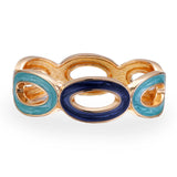 Vintage Drop Oil Metal Punk Bracelet Circle Cuff Bangle for Women