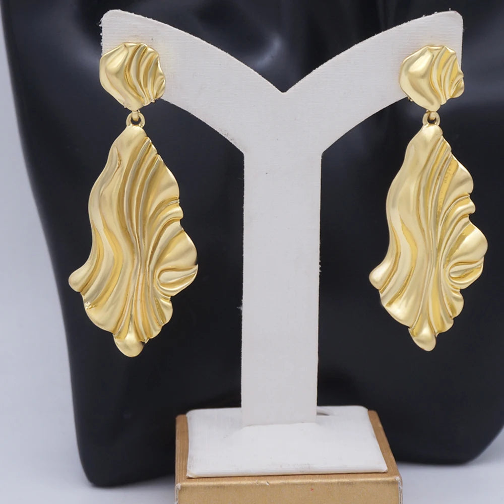 Vintage Long Drop Geometric Earrings Statement Earings Party Jewelry