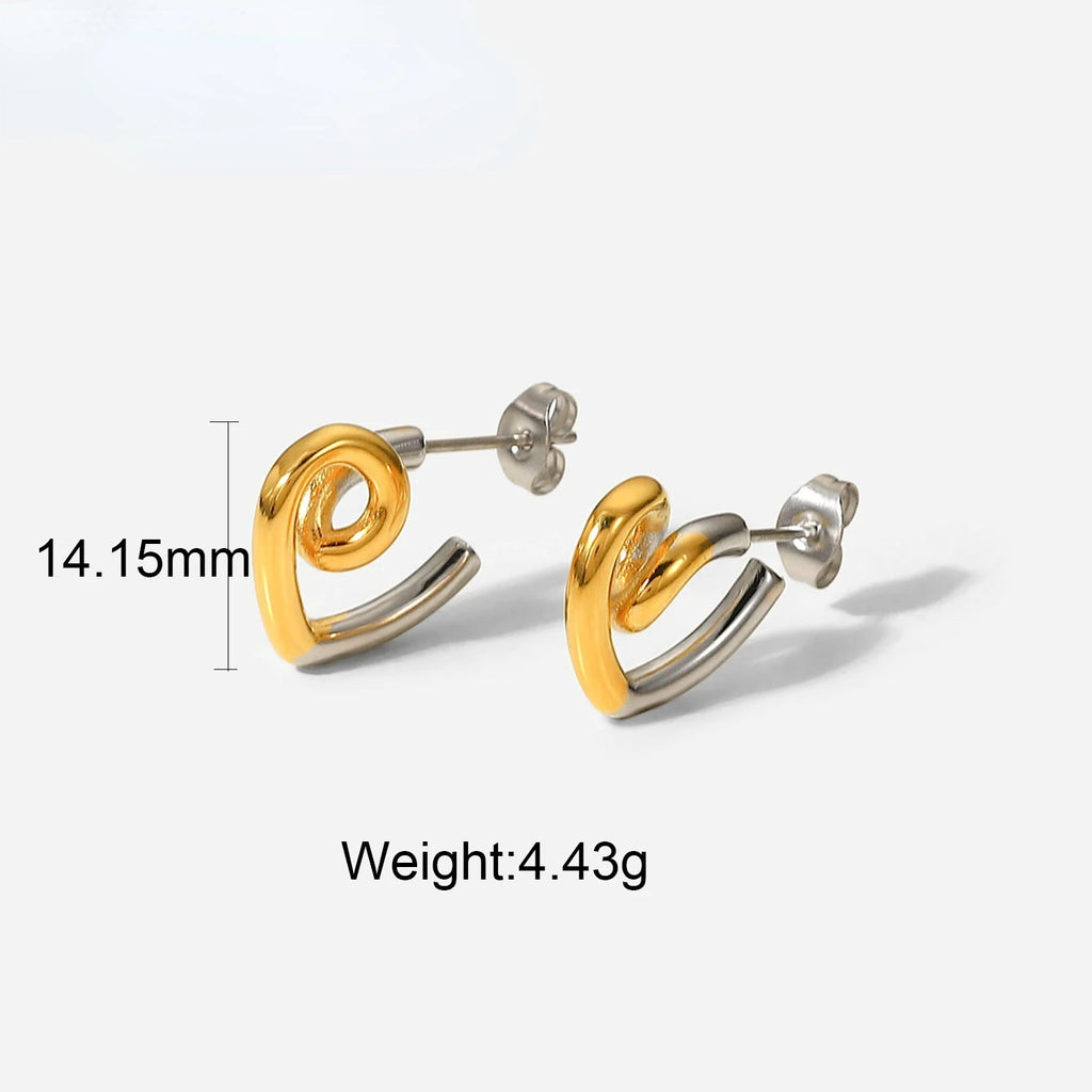 Vintage Stainless Steel Statement Earrings