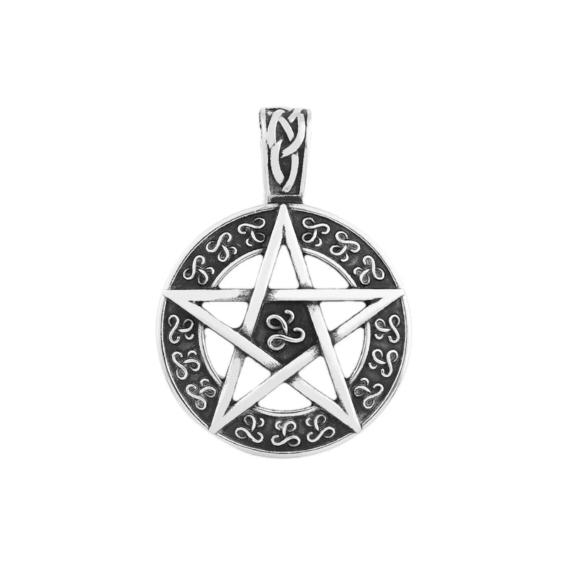 Vintage Hexagram Pendant Necklace Stainless Steel Star Of David Amulet Jewelry