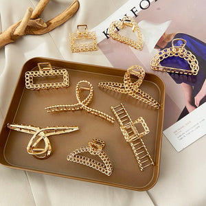 Vintage Geometric Metal Hair Claws Hair Clips Women Headband Hairpins
