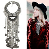 Vintage Large Collar Choker Necklace Chunky Big Bib Indian Statement Jewelry