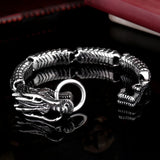Men's Dragon Head 3D Bracelet Stainless Steel Punk Animal Jewelry