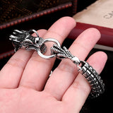 Men's Dragon Head 3D Bracelet Stainless Steel Punk Animal Jewelry