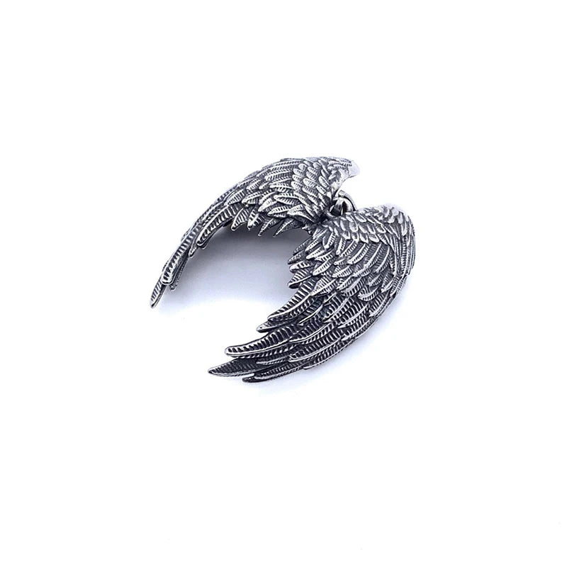 Vintage Angel Wing Pendant Necklace for Men Punk Jewelry