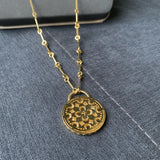 Vintage Rome Female Crystal Moon Star Necklace Zk30