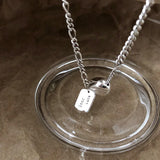 Vintage 925 Silver Round Pendant Women Necklace Fine Jewelry