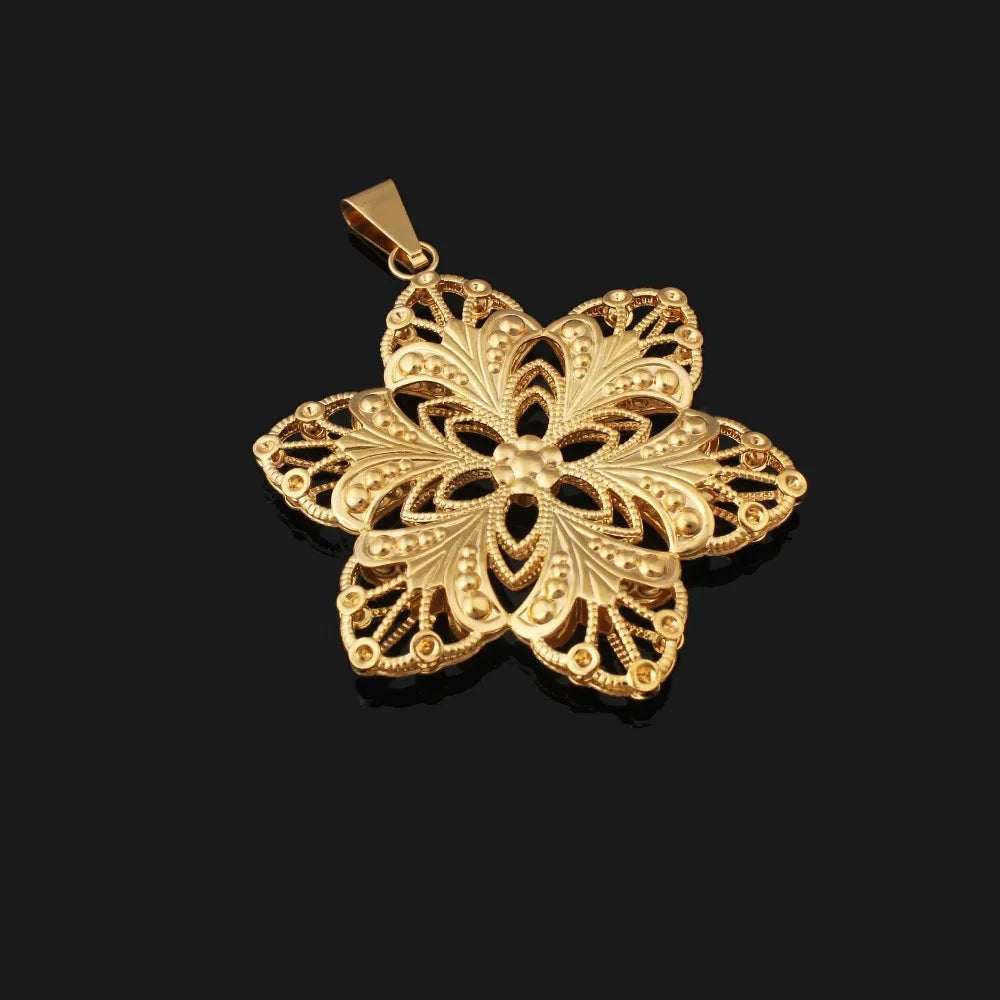 Vintage Flower Choker Necklace Collar Chain Pendant