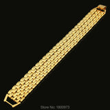 Wide Link Bracelet for Women Men Jewelry