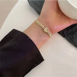 CZ Belted Charm Bangle Silver Bracelet