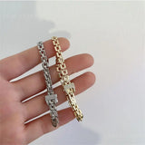CZ Belted Charm Bangle Silver Bracelet