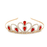 Water Drop Crystal Small Tiaras Crown for Girls Party Birthday Headbands