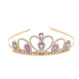 Water Drop Crystal Small Tiaras Crown for Girls Party Birthday Headbands