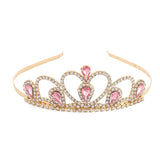 Water Drop Crystal Small Tiaras Crown for Girls Party Birthday Headbands