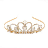 Water Drop Crystal Small Tiaras Crown for Girls Party Birthday Headbands