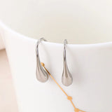 Water Drop Earrings Stainless Steel Silver Party Jewelry