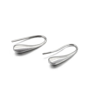 Water Drop Earrings Stainless Steel Silver Party Jewelry