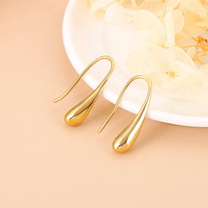 Water Drop Earrings Stainless Steel Silver Party Jewelry