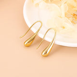 Water Drop Earrings Stainless Steel Silver Party Jewelry