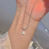 Water Drop Pendant Necklace Rhinestone Jewelry Party Wedding Gift