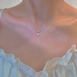 Water Drop Pendant Necklace Rhinestone Jewelry Party Wedding Gift