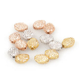 Brass CZ Charm Metal Beads Jewelry Rhinestone Disco Beads