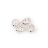 Brass CZ Charm Metal Beads Jewelry Rhinestone Disco Beads
