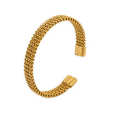Waterproof Stainless Steel Cuff Bangles Jewelry Men Women