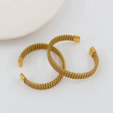 Waterproof Stainless Steel Cuff Bangles Jewelry Men Women