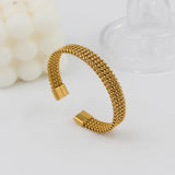Waterproof Stainless Steel Cuff Bangles Jewelry Men Women