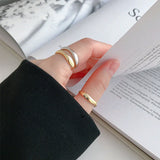 Wave Curve Silver Ring for Women Personalized Finger Jewelry Wedding Party Gift
