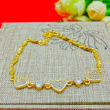 14K Heart Diamond Bracelet Wedding Anniversary Fine Jewelry