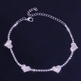 Crystal Heart Barefoot Sandals Anklet for Women