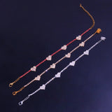 Crystal Heart Barefoot Sandals Anklet for Women