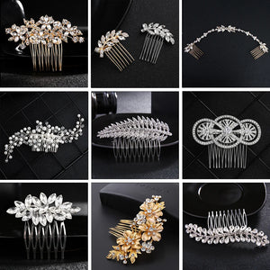 Wedding Crystal Barrette Pearl Hair Combs Bridal Hairpins Accessories