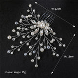 Wedding Crystal Barrette Pearl Hair Combs Bridal Hairpins Accessories