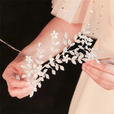 Bridal Hair Comb Pearl Rhinestone Headpiece
