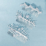 Bridal Hair Comb Pearl Rhinestone Headpiece