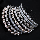 Bridal Hair Comb Pearl Rhinestone Headpiece