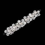 Bride Headbands Red Lace Crystal Tiara Floral Hair Jewelry