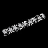 Bride Headbands Red Lace Crystal Tiara Floral Hair Jewelry