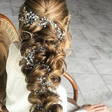 Bride Simulated Pearl Crystal Crown Hairband