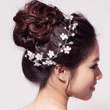Bride Simulated Pearl Crystal Crown Hairband