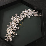 Bridal Wedding Crown Floral Pearl Crystal Hairpin