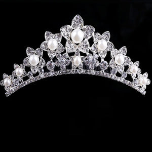 Wedding Party Princess Crown Tiara Crown Silver Hair H9