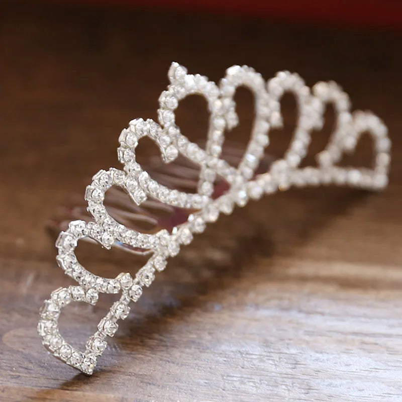 Wedding Party Princess Crown Tiara Crown Silver Hair H9