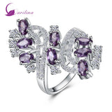 CZ Purple Zirconia Women's Silver Anniversary Wedding Ring AR2110