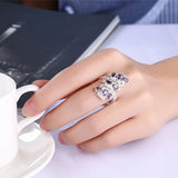 CZ Purple Zirconia Women's Silver Anniversary Wedding Ring AR2110