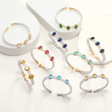 Double Layer Oval Gemstone Bracelet for Women